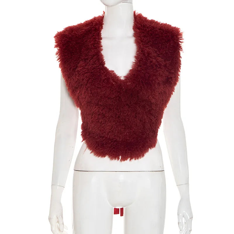 Niya Backless Bandage Fur Top
