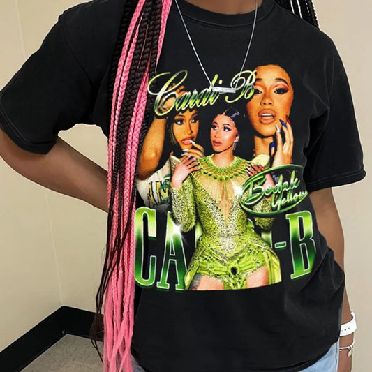 Pattern Print Top + Fur Mini Skirt Set