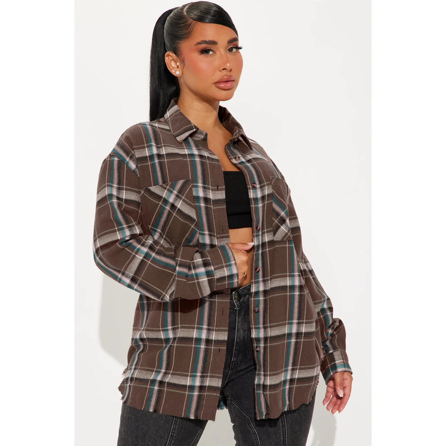 Set it Off Plaid Top