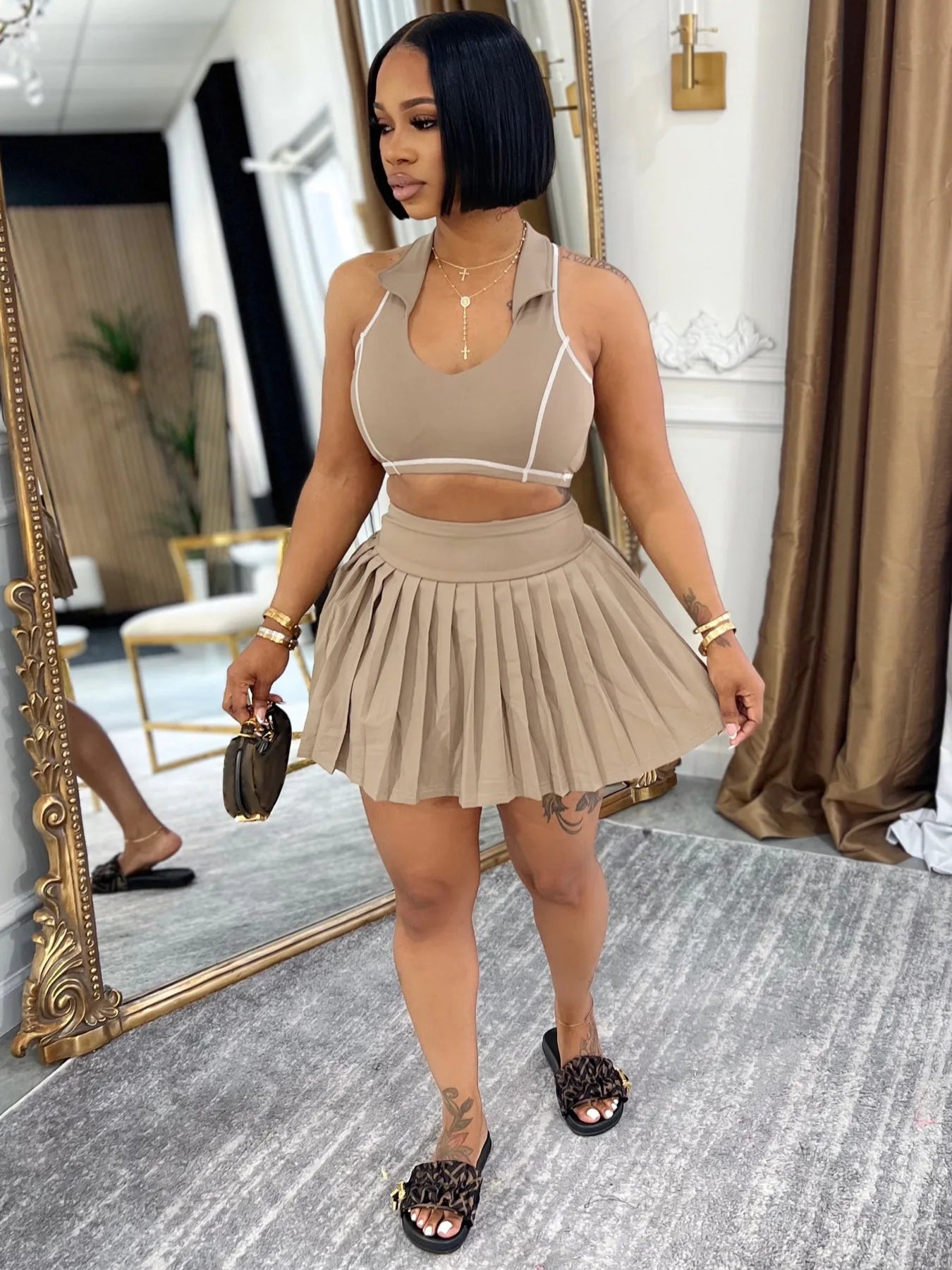 Tennis Mini Skirt Set