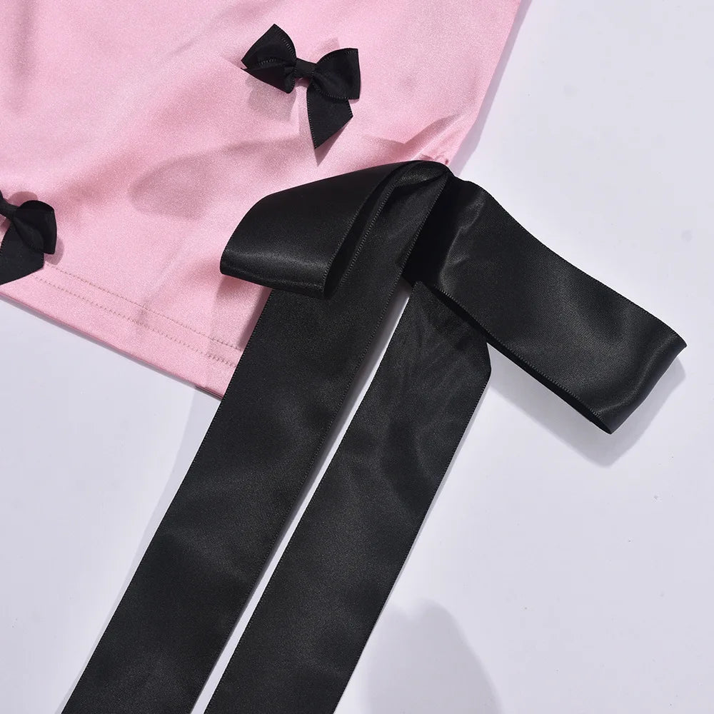 Pretty in Pink Bow Design Skirt