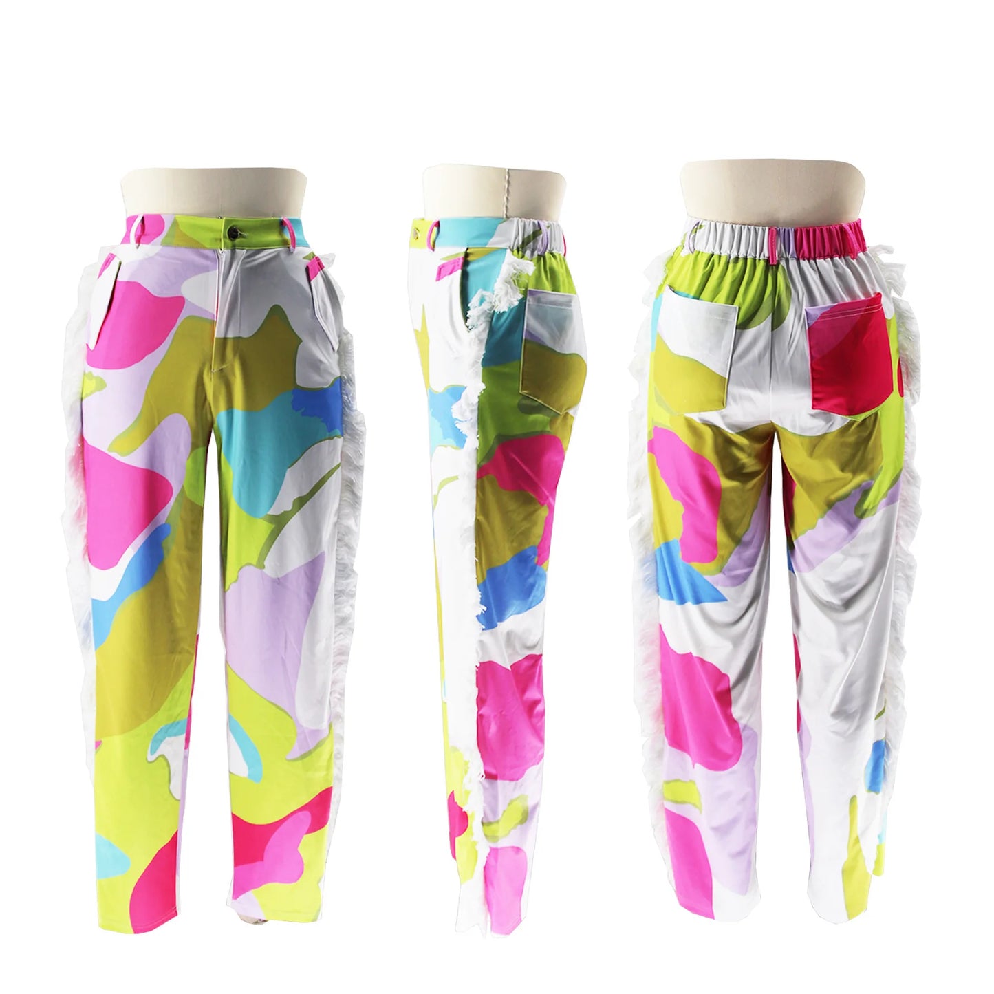 Tassel print pants set