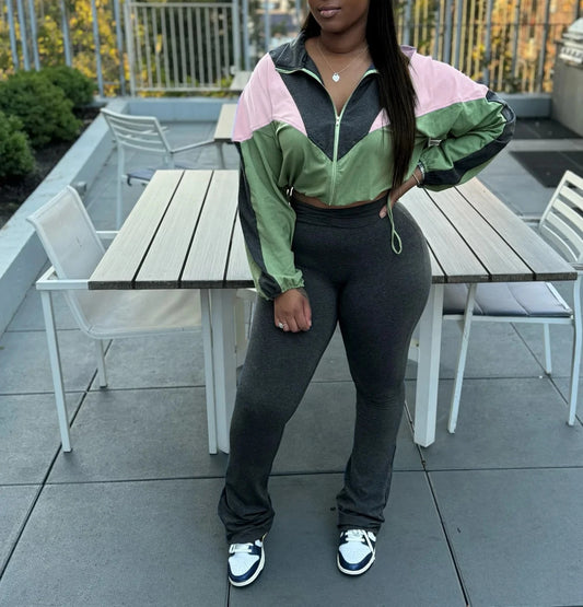 Just Cropped Tracksuit Set
