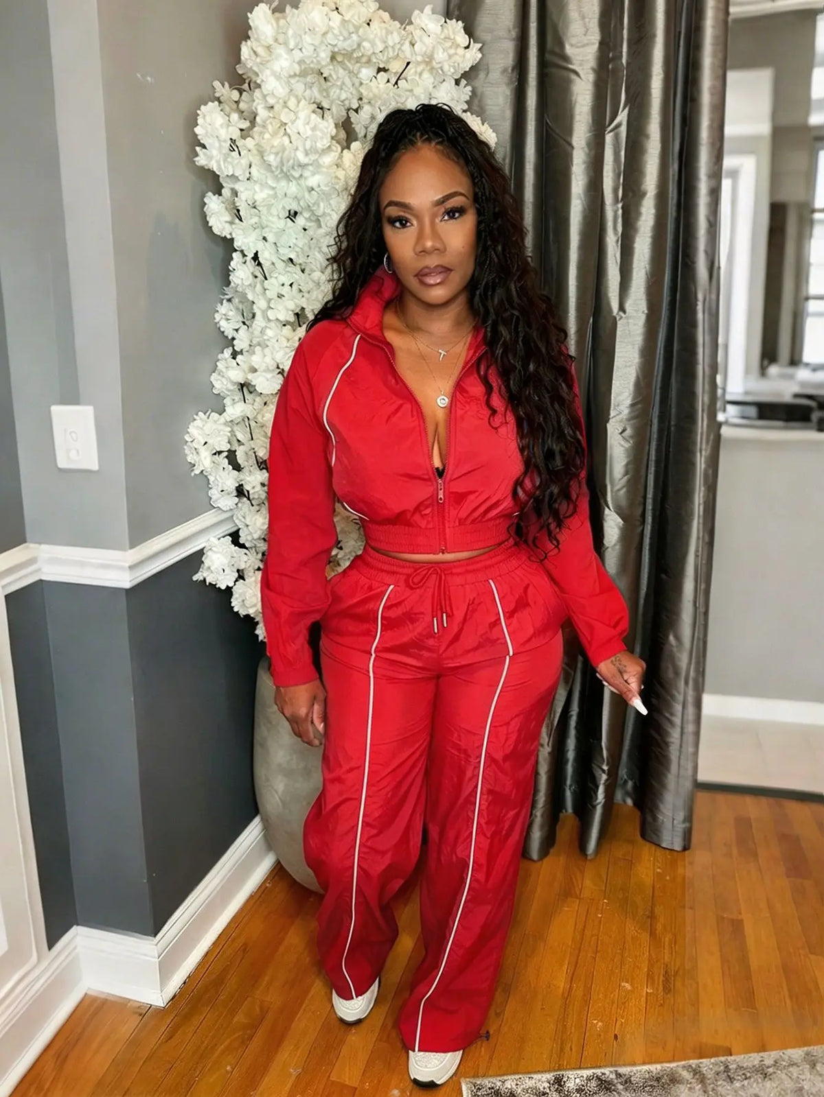 Solid Color Jogger Two-Piece Set