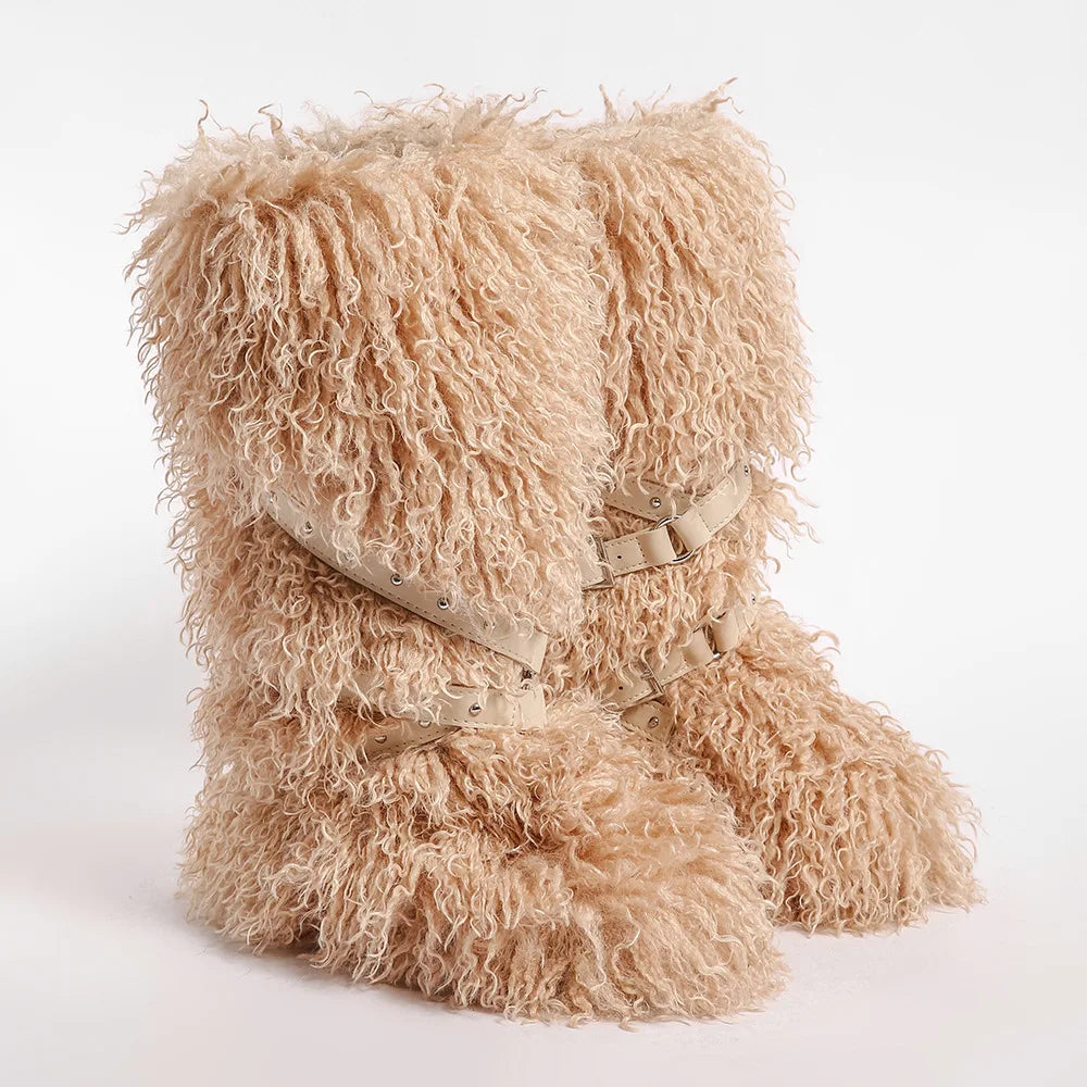 Fluffy Faux Fur Boots