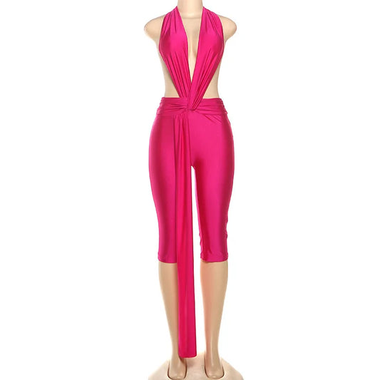 Halter Bodycon One-Piece Jumpsuit