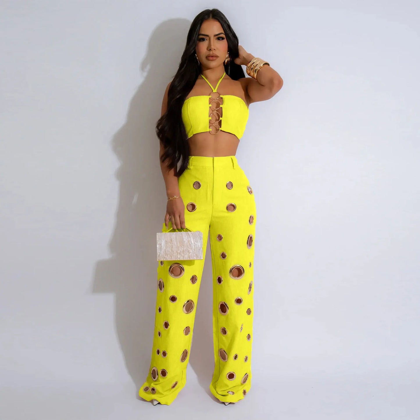 Sassy Halter Pants Set