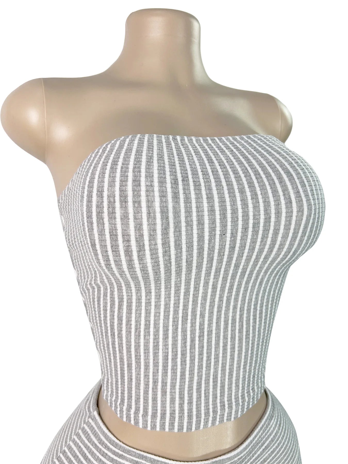 Striped Pattern Shorts Set