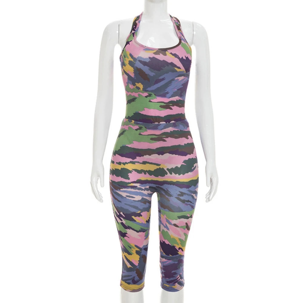 Paint Me Print Pants Two-Piece Set