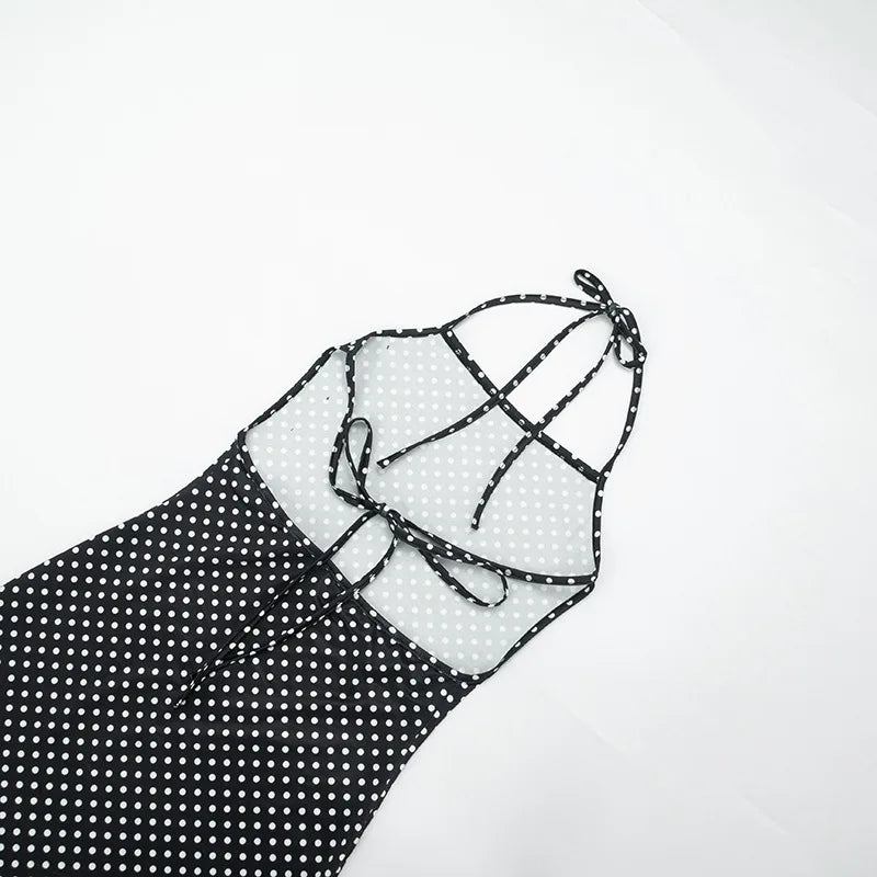 Polka Dot Print Mini Dress