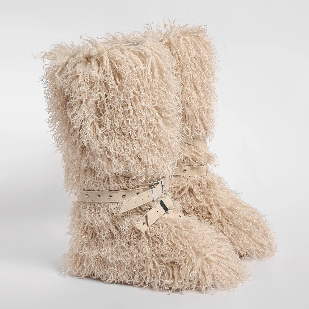 Fluffy Faux Fur Boots