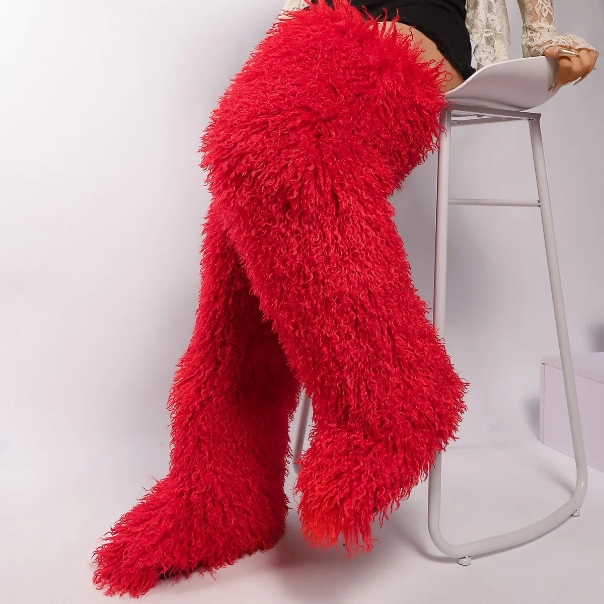 Over The Knee-High Fur Boots