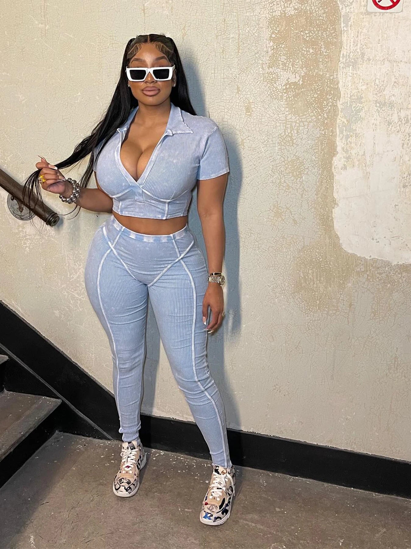 Jazmine Ribbed Crop Set