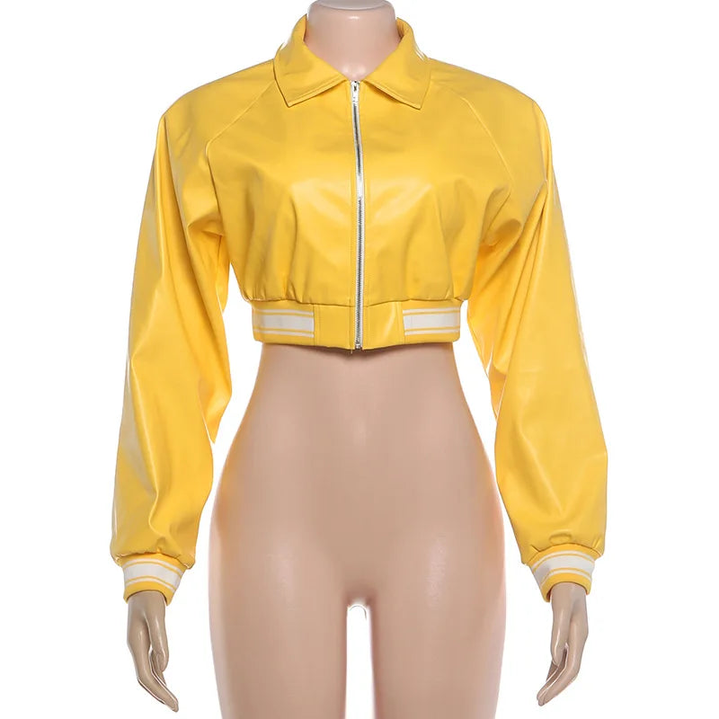 Trendy Faux Leather Jacket
