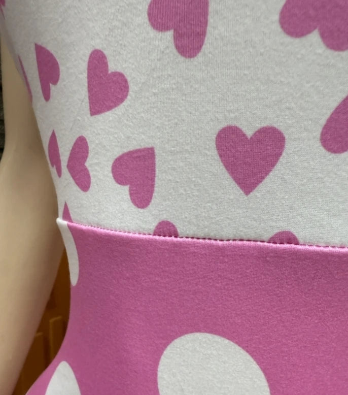 Pink Polka Dot Print Romper