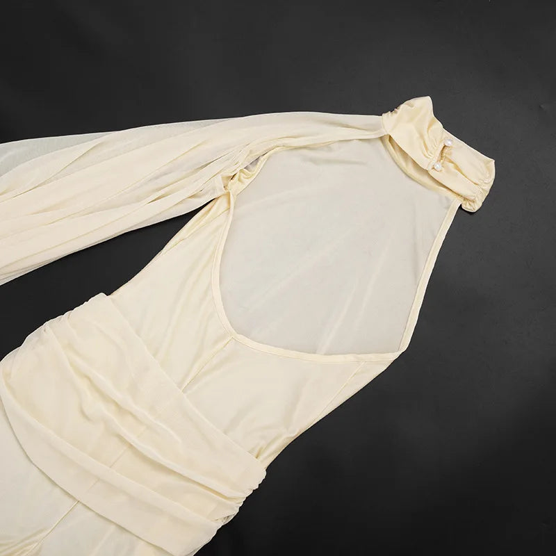 Asymmetric Cape Bodycon One Piece Sexy Elegant Party Club Outfit