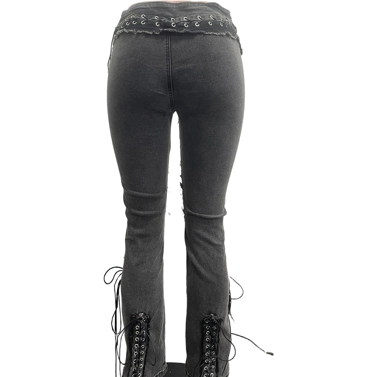 Wet Denim Pants Set