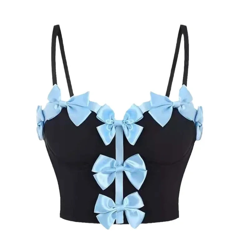 Sweet Bow Puffy Mini Skirt and Corset top