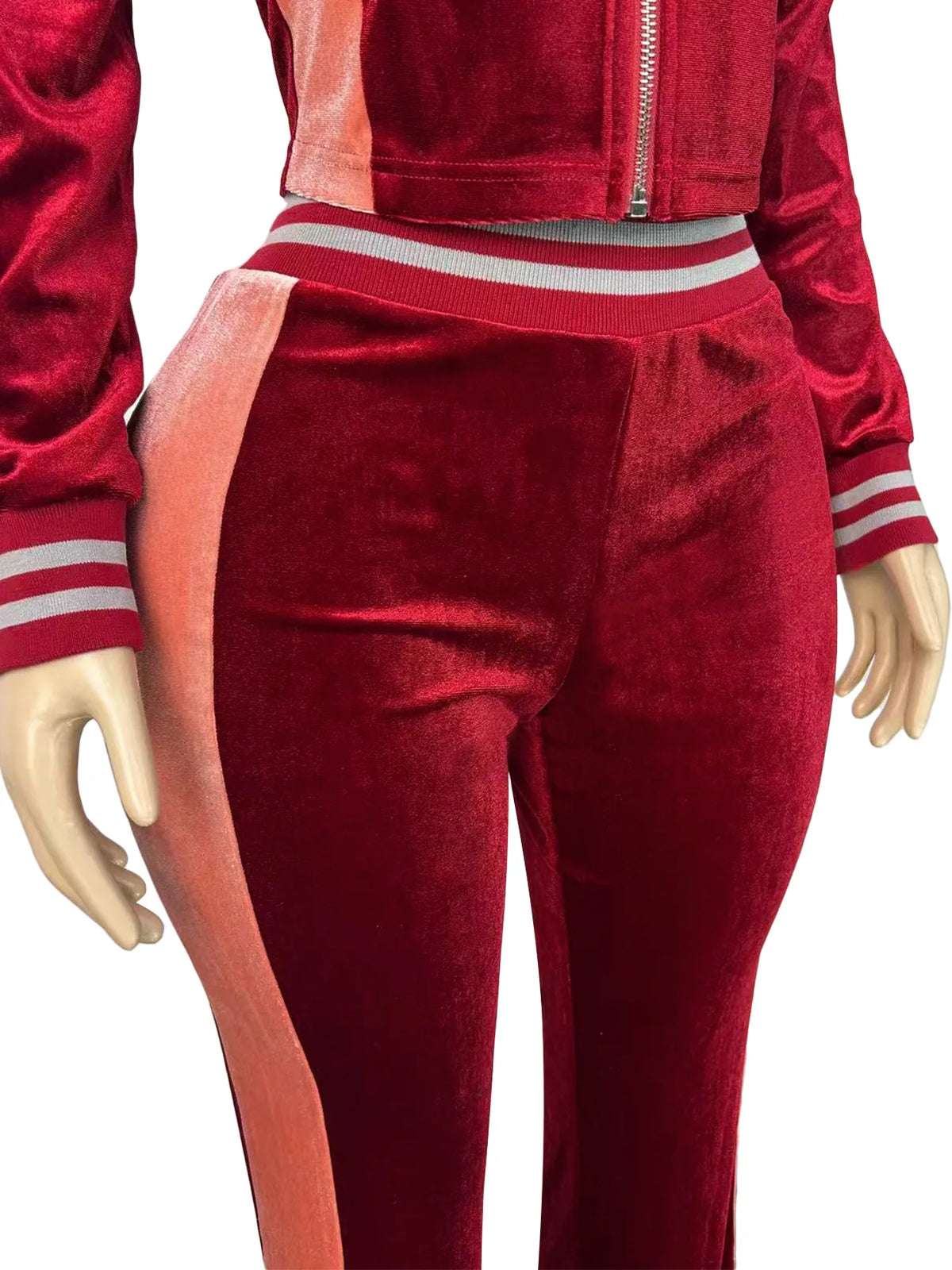 Velvet Flare Pants Tracksuit