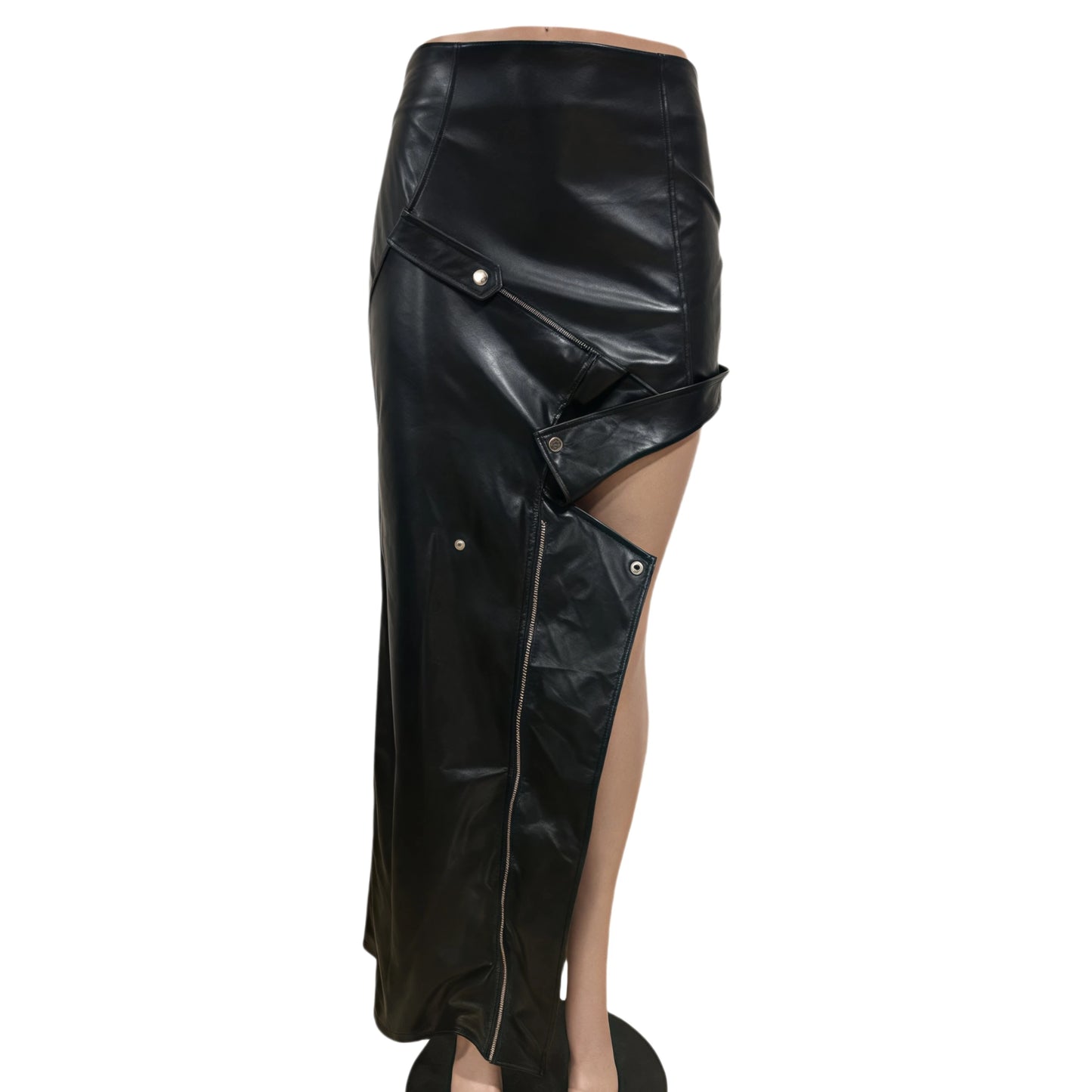 Punk Sexy Leather Bodycon Skirt