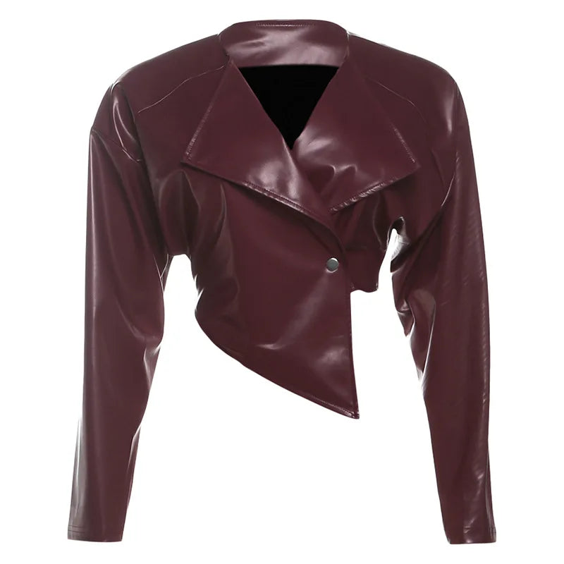 Asymmetrical Leather Jacket