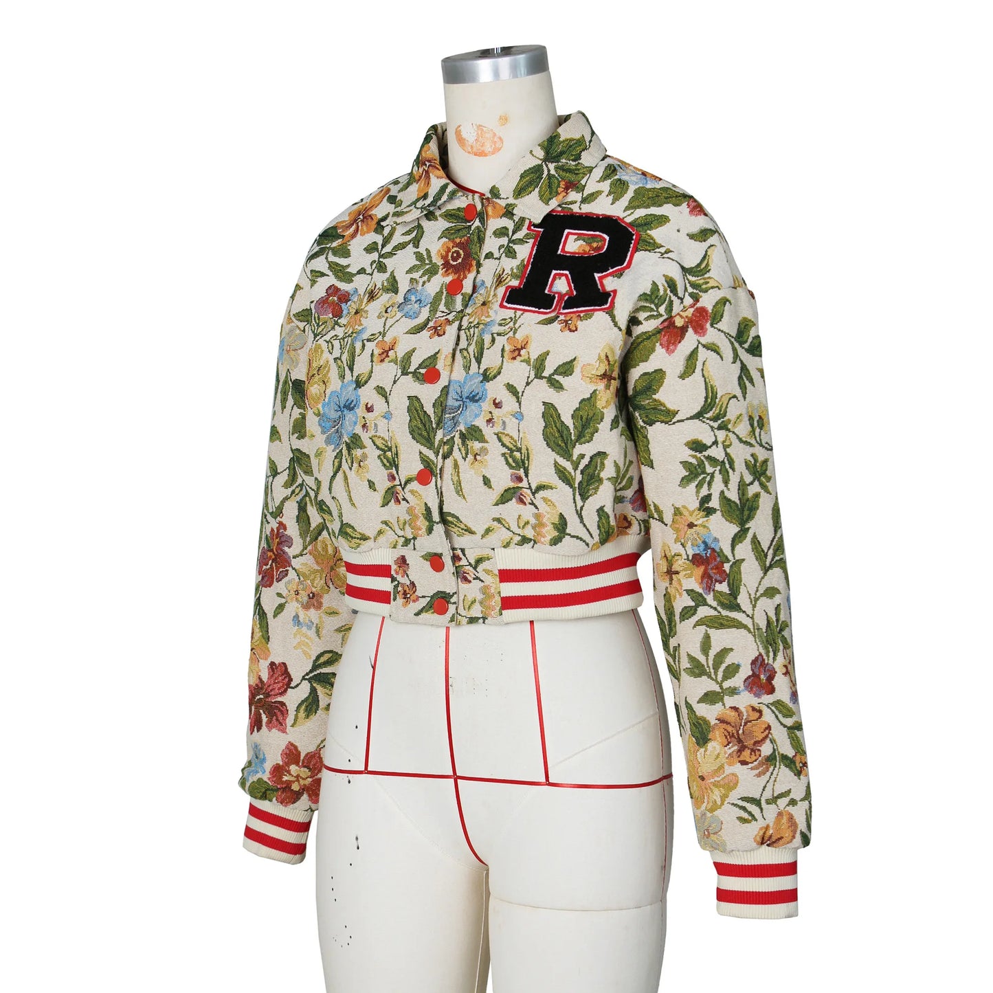 Jacquard Elegant Crop jacket.