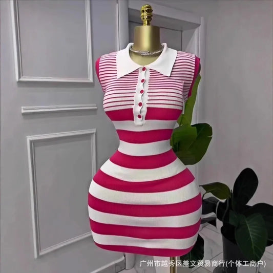 Stripe Bodycon Mini Dress