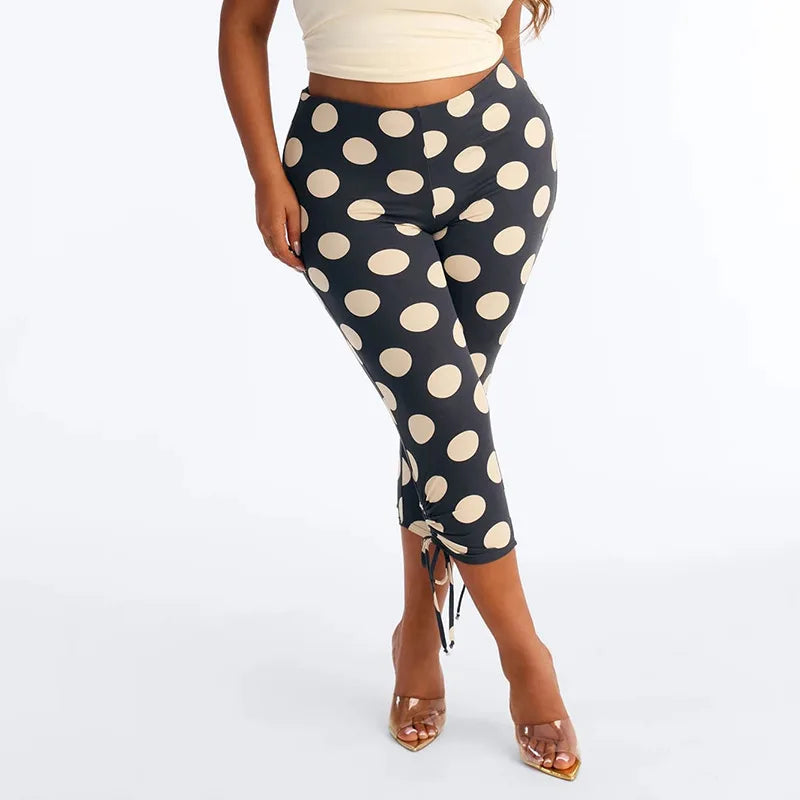 Polka Dot Print Pants