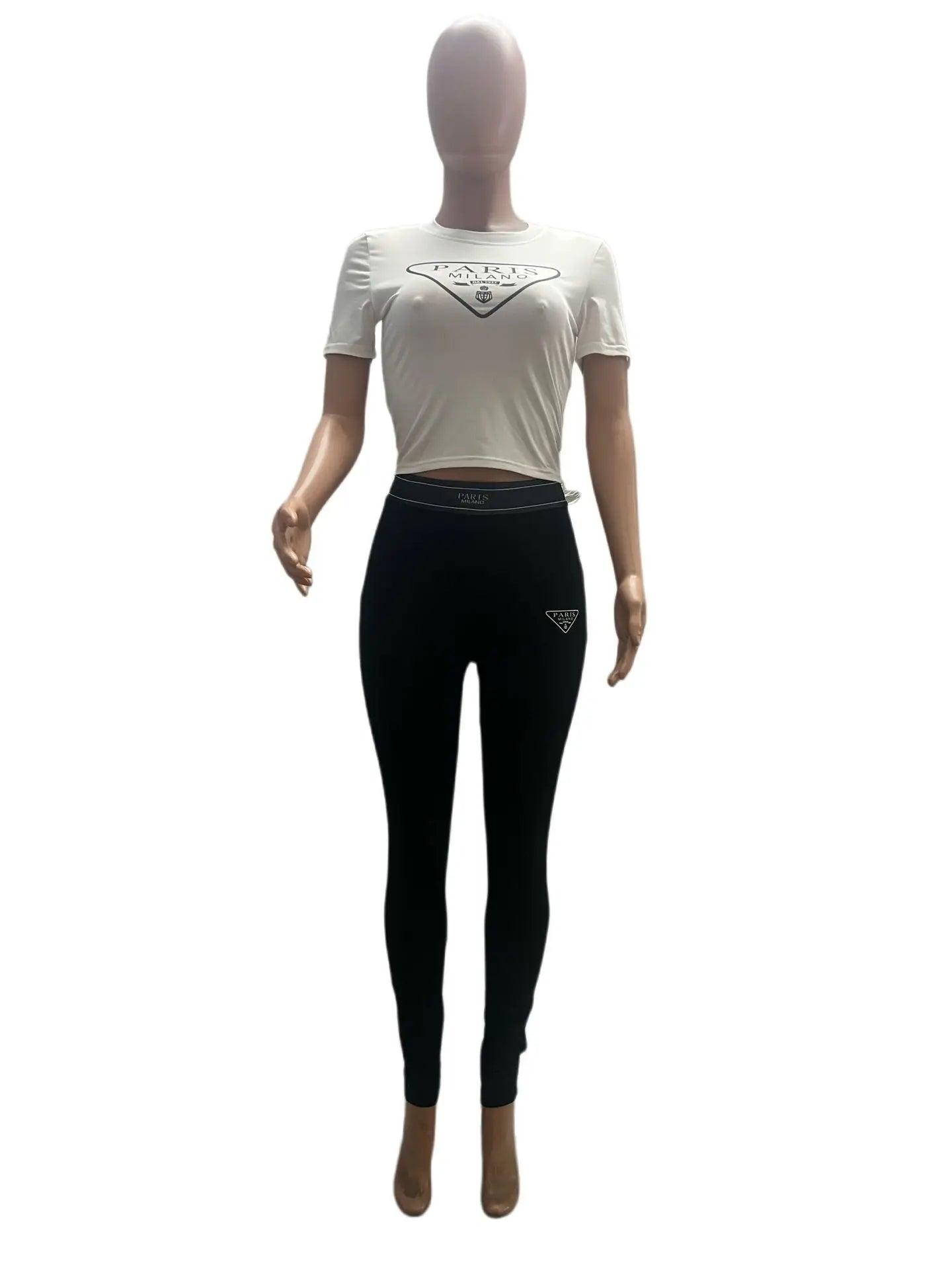 Paris Print Top and Pants Two-Piece Set