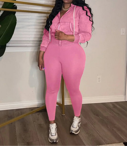 Crop Top and Skinny Pants Sets