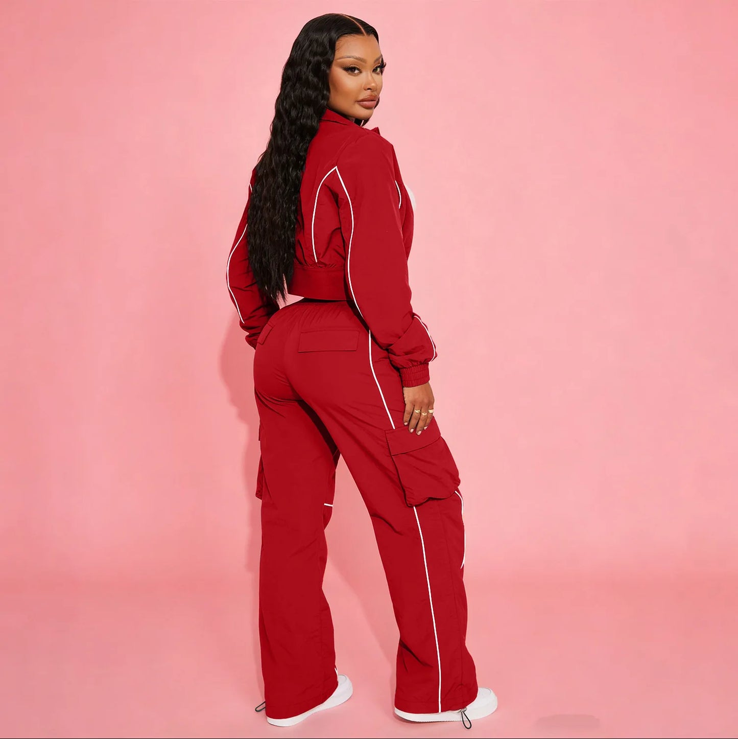 Cargo Style Two-Piece Pants Set