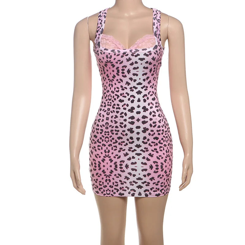 Leopard Print Bodycon Mini Dress