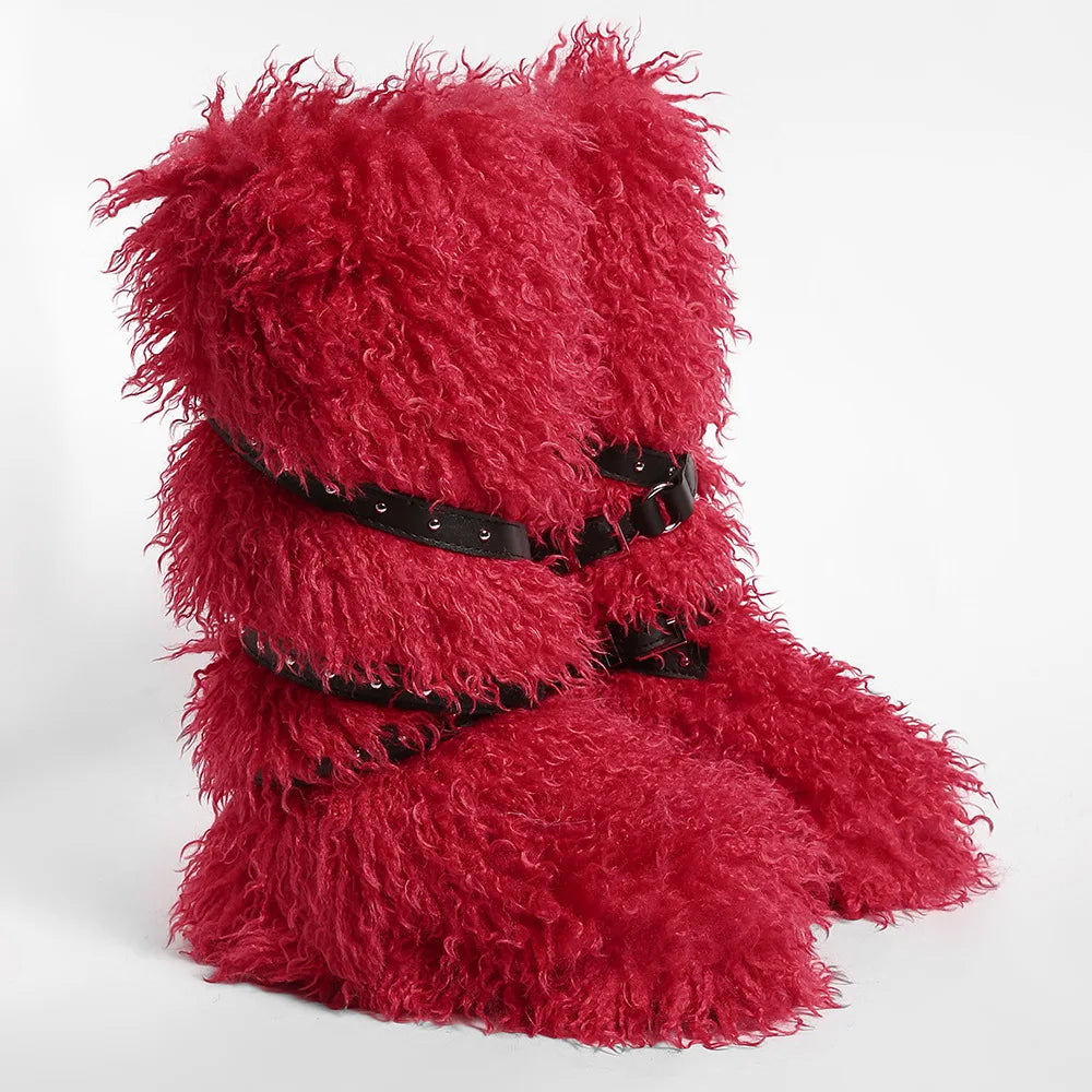 Fluffy Faux Fur Boots