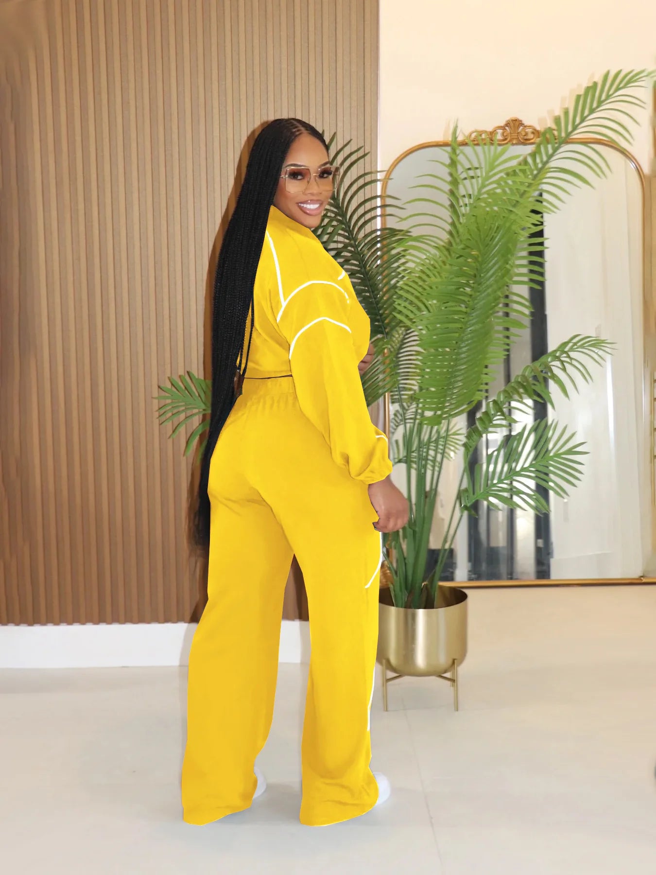 Vibrant Stripe Two-Piece Set