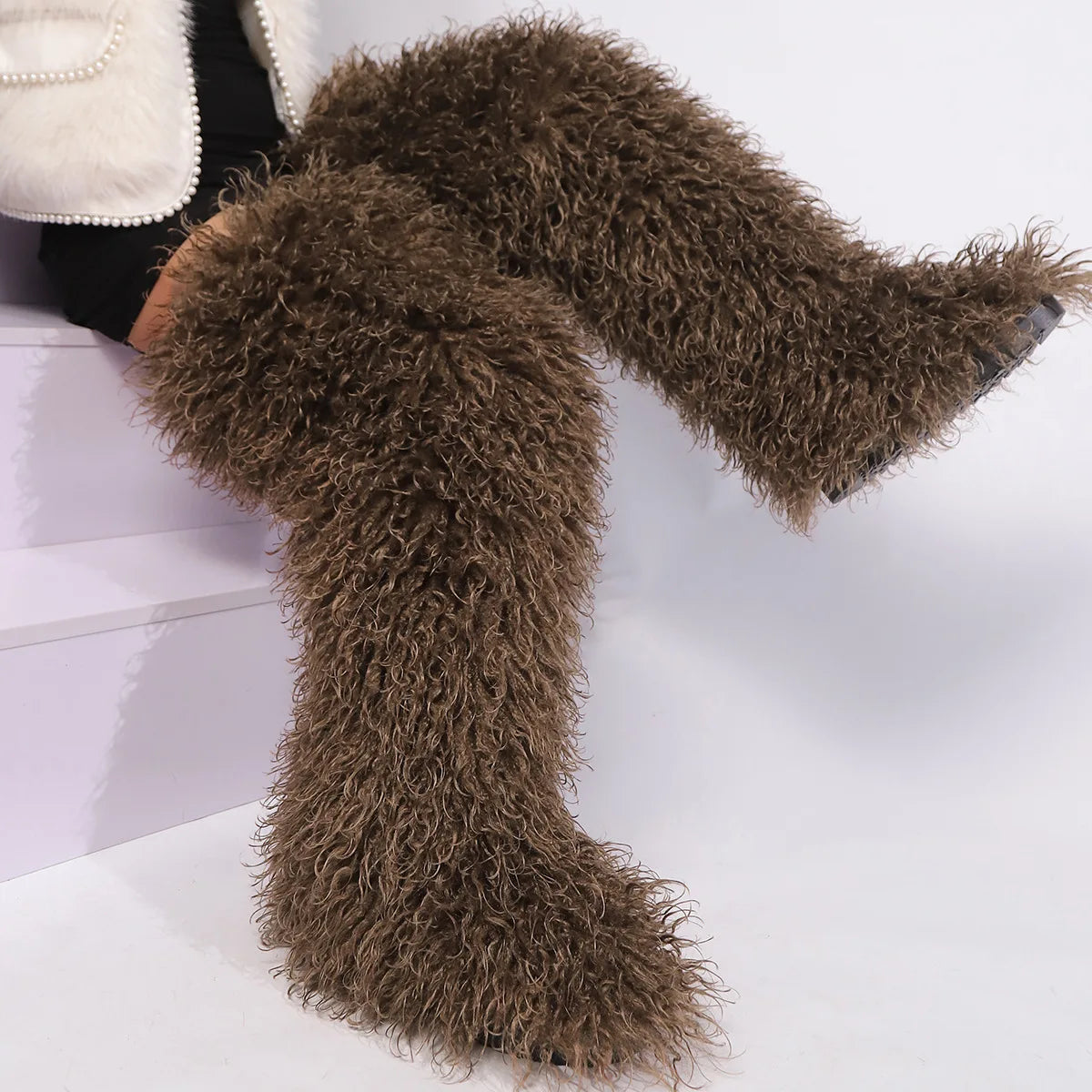 Over The Knee-High Fur Boots