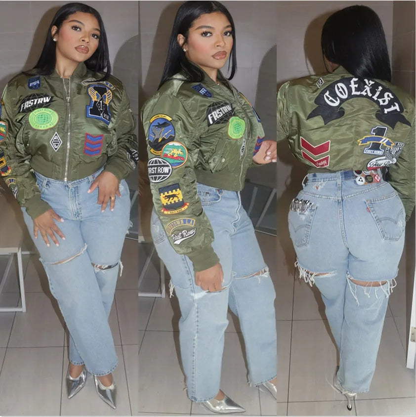 COEXIST Cropped Jacket.