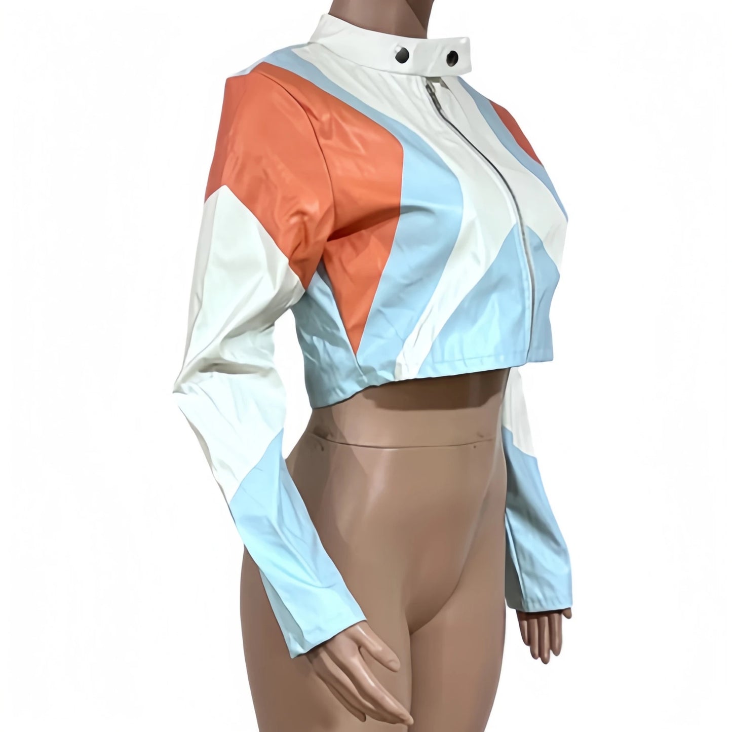Punk Moto Color Block Jacket