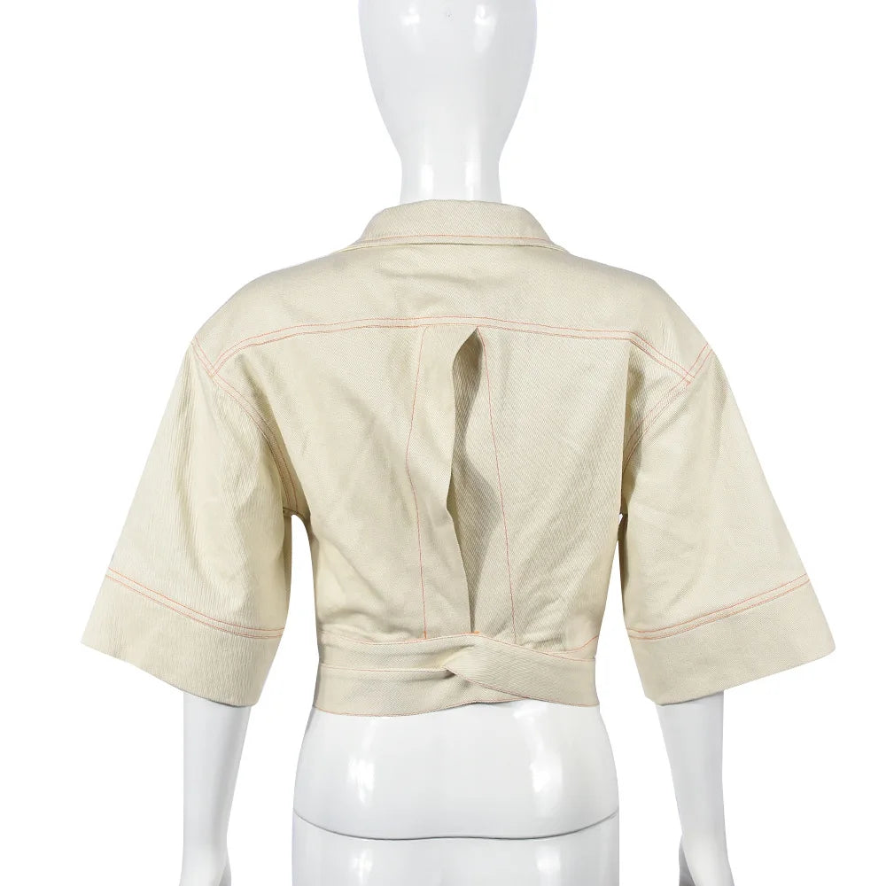 Cut Out Cropped Jacket