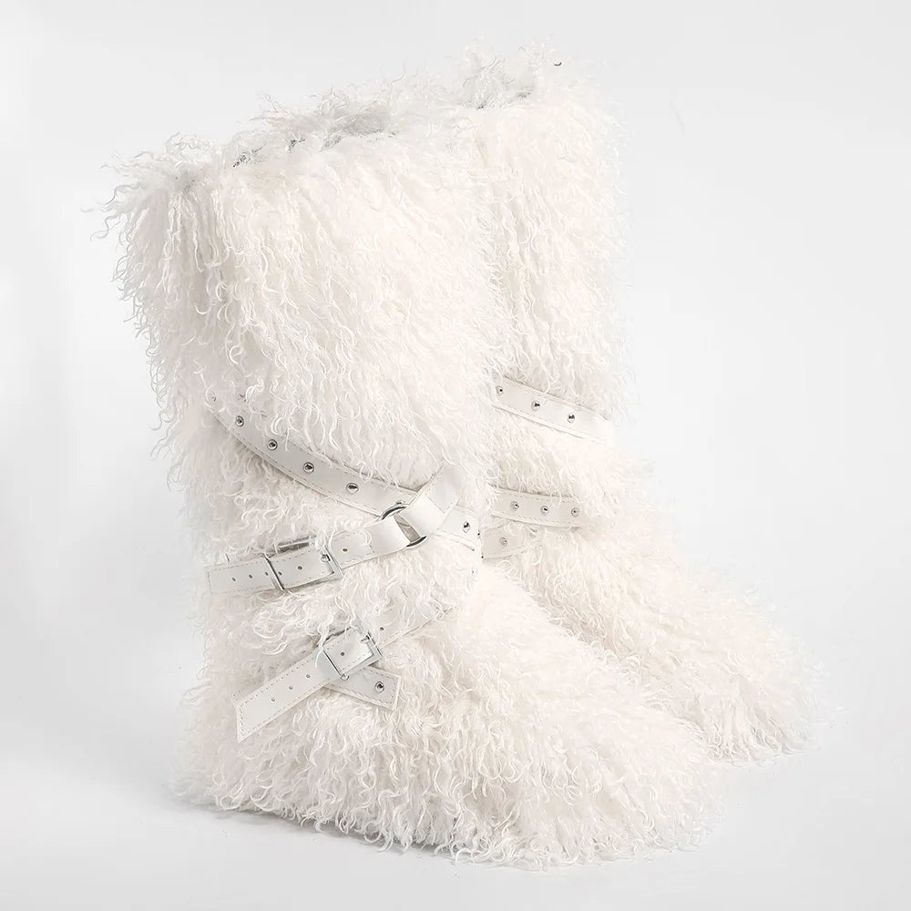Fluffy Faux Fur Boots