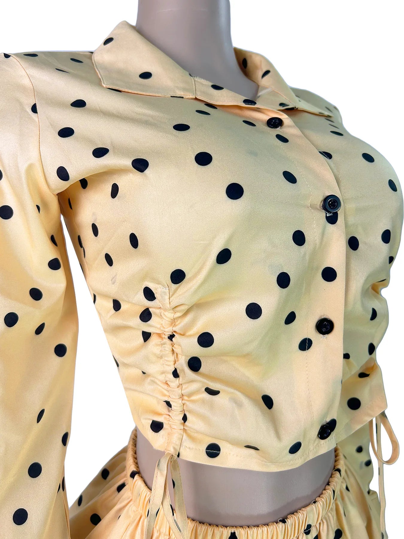 Polka Dot Bubble Puff Short Set