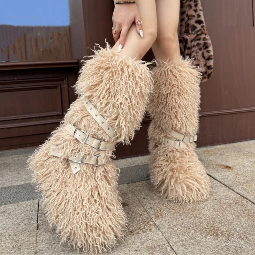 Fluffy Faux Fur Boots