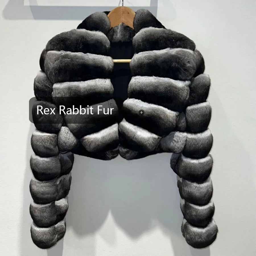 Boss Babe Rex Rabbit Fur Jacket