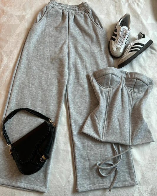 Girly Tube Top Pants Set.