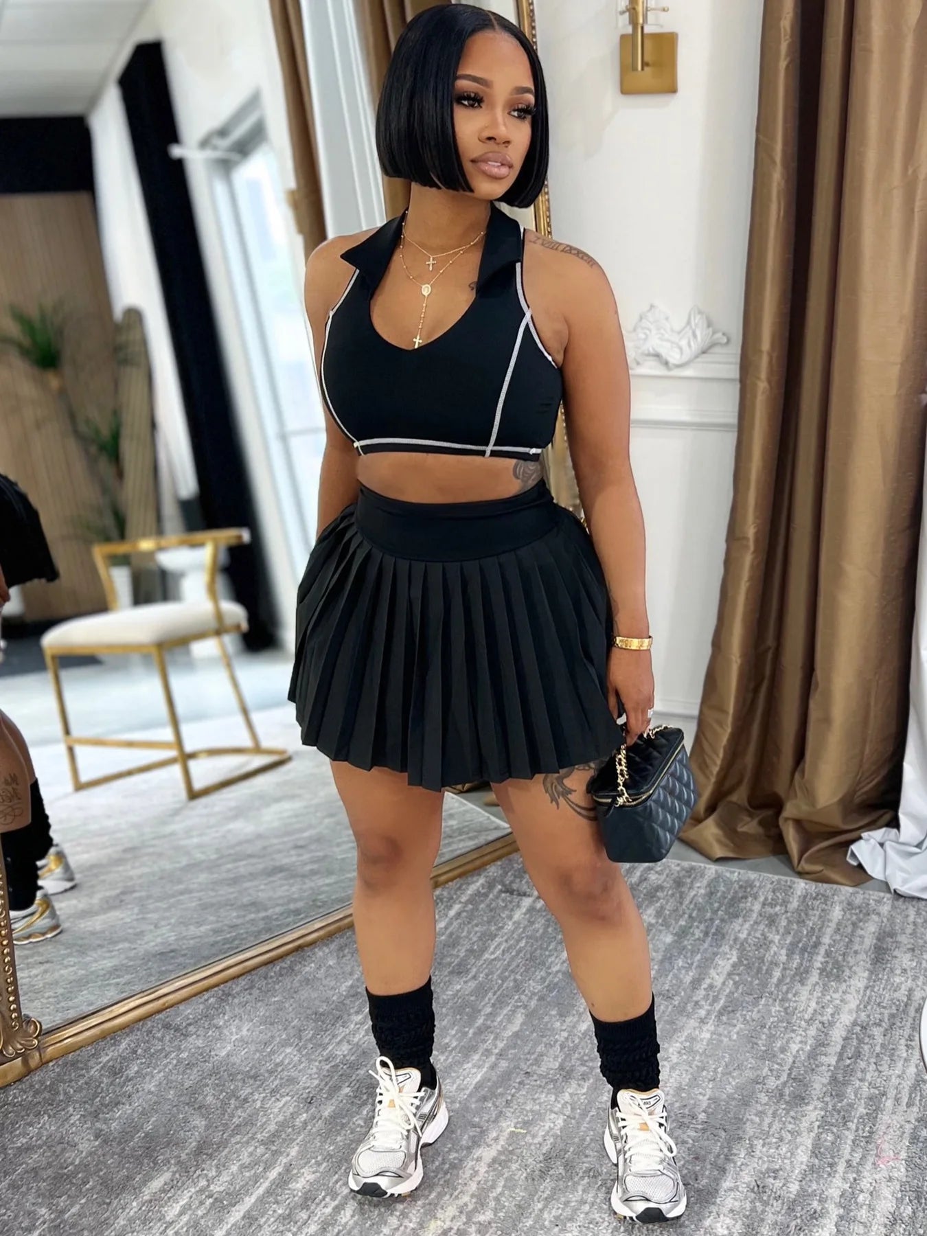 Tennis Mini Skirt Set