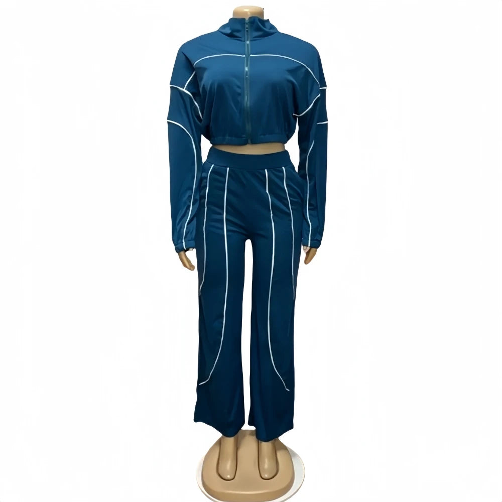 Vibrant Stripe Two-Piece Set