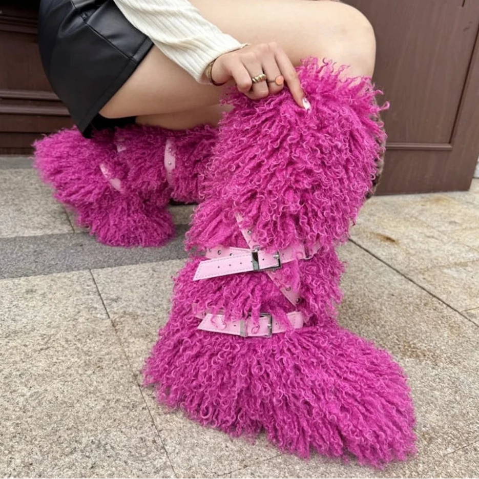 Fluffy Faux Fur Boots