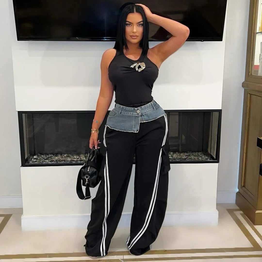 Cargo Pocket High Waist Pants.