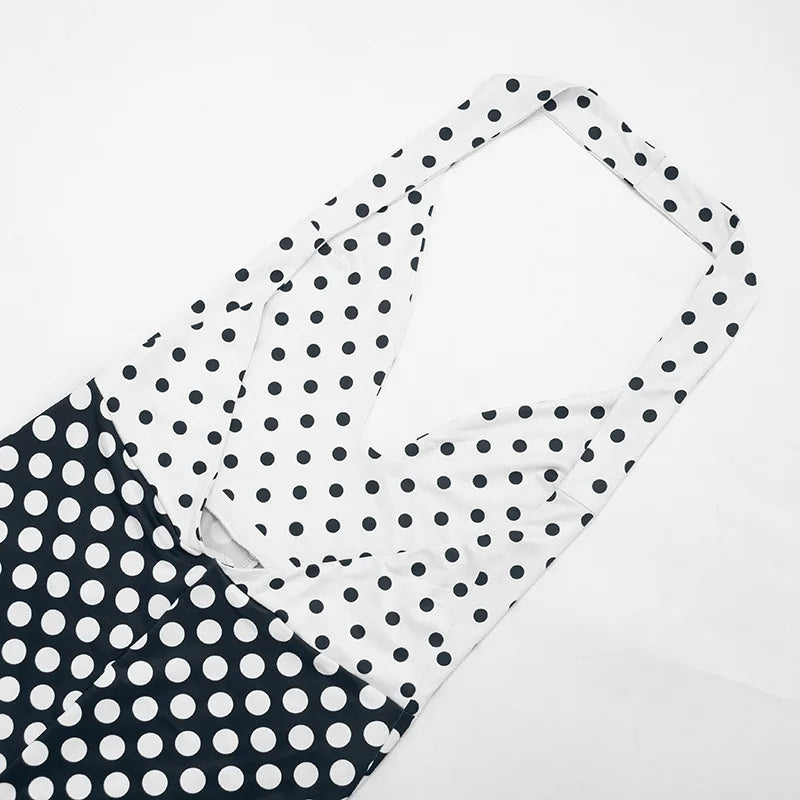Polka Dot Print Bodycon Jumpsuit