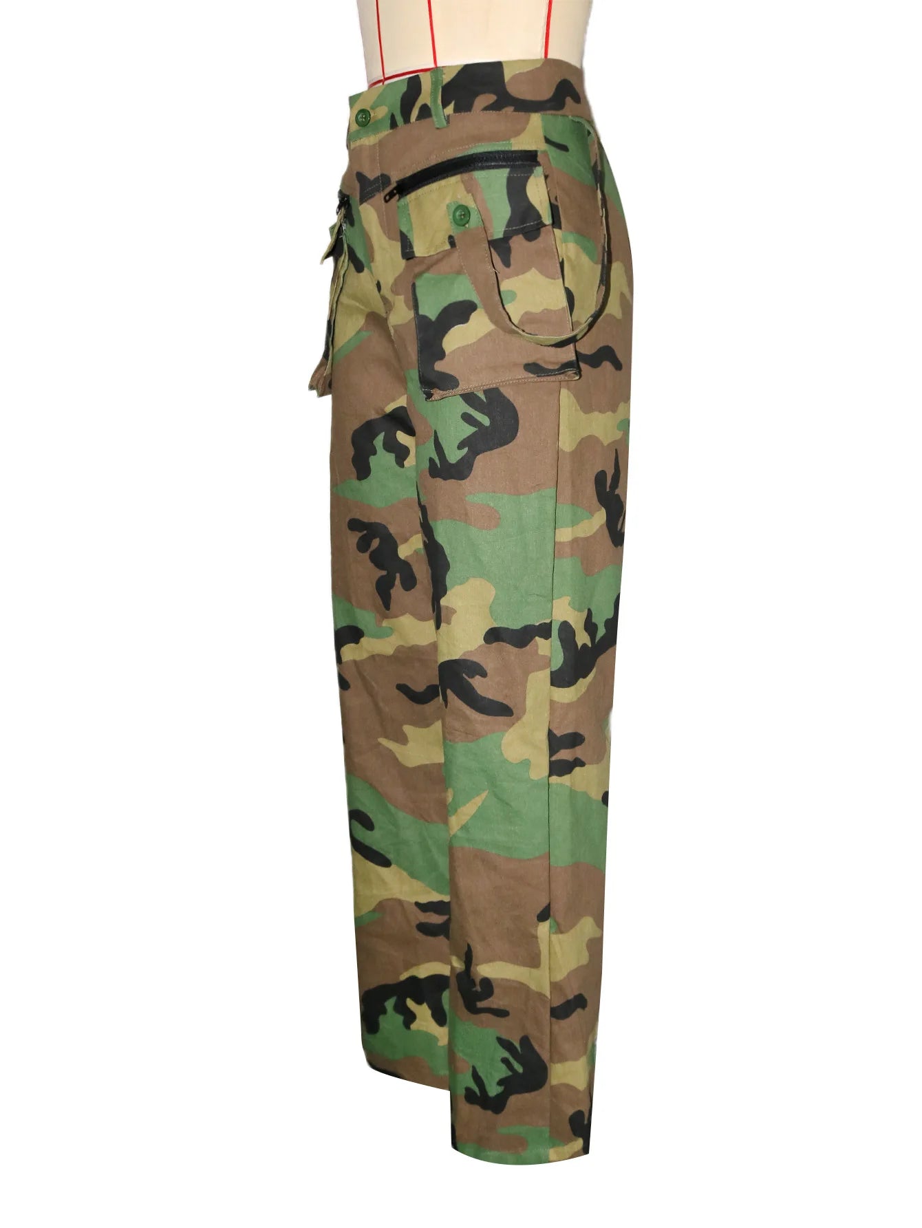 Cargo Camouflage High Waisted Pants