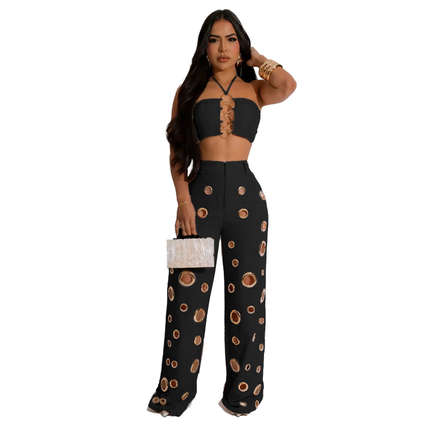Sassy Halter Pants Set